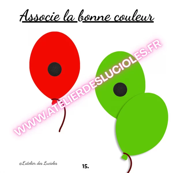Livret d’apprentissage THEME : Les formes & les couleurs ( 12 à 18 mois) – Image 2