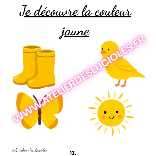 Je découvre la couleur jaune